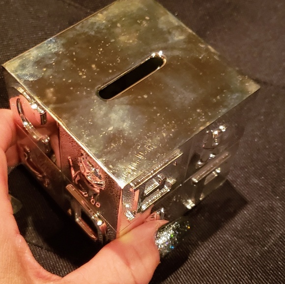 Gorham Vintage Baby Nursery Cube COIN BANK - Picture 7 of 12